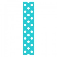 Locker/ Room Peel & Stick Wallpaper- Aqua & White Dots